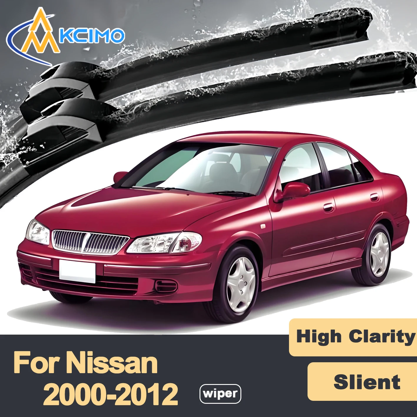 

Premium Rubber Durable Silent Windshield Wiper Blades 2pcs for Nissan Sylphy G10 N16 2000-2012 Bluebird Almera Pulsar Sentra