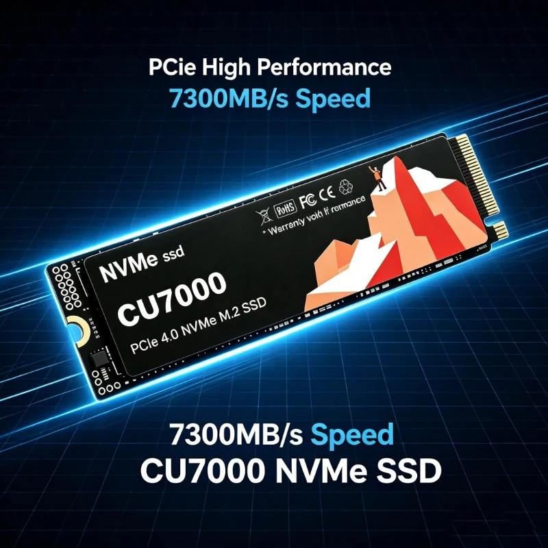 New CU7000 NVMe SSD 500GB 1TB 2TB 4TB M.2 2280 SSD NVMe M2 PCIe4.0 Internal Solid State Drive Hard Disk for Laptop Computer PC