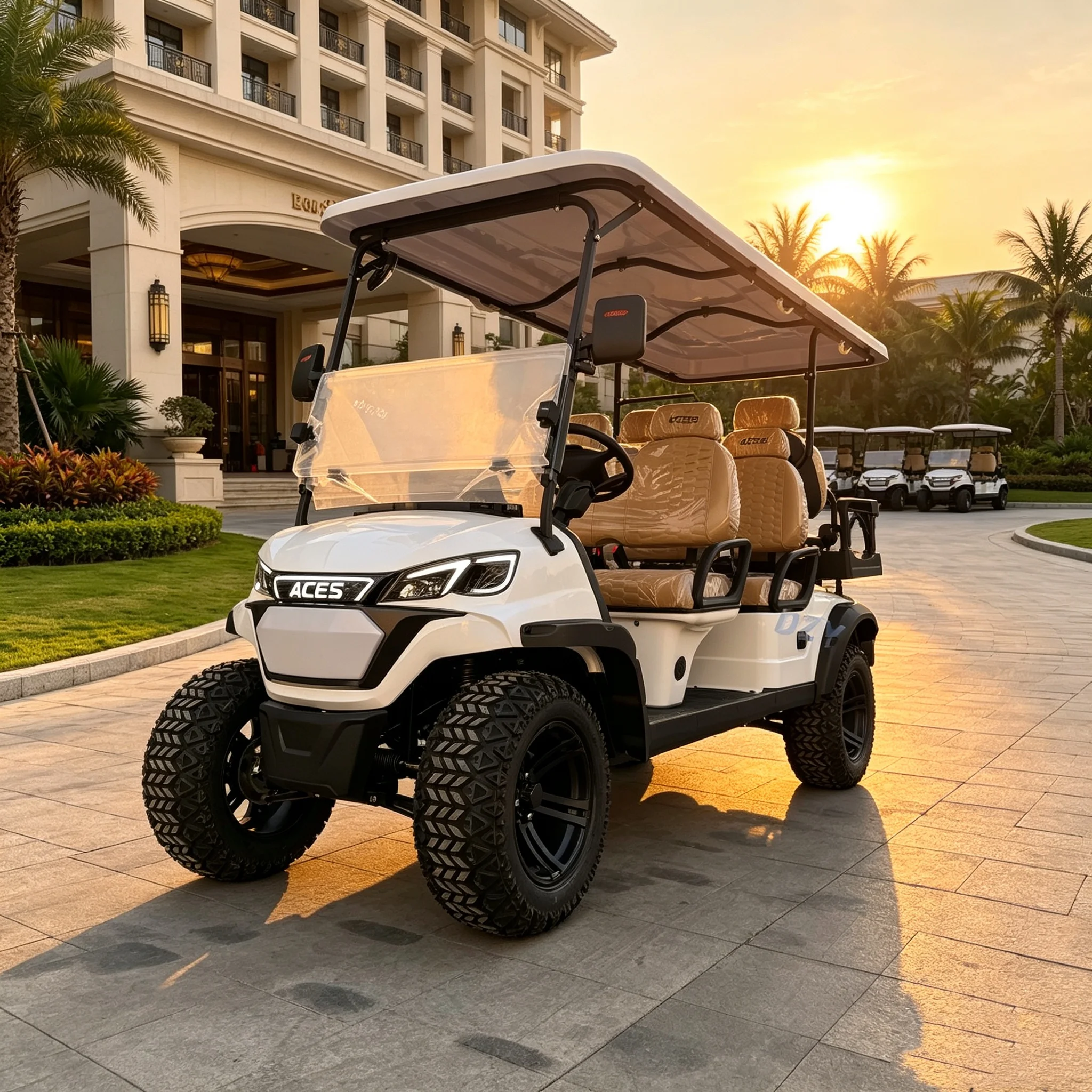 Custom 2-seater high quality electric golf classic retro golf cart custom car electric golf cart  wireless charging