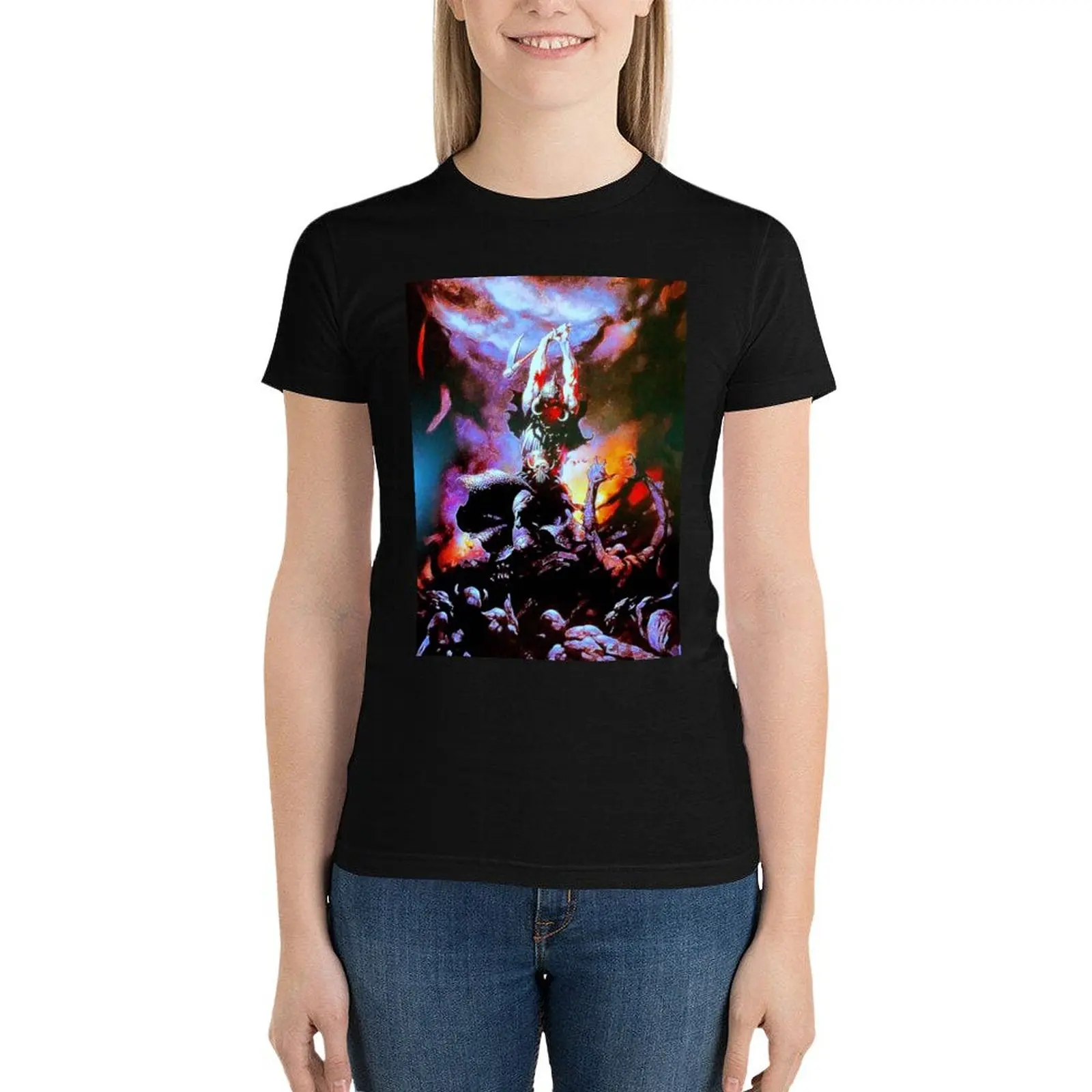 Death Dealer II neon T-Shirt female new edition animal print shirt for girls summer tops summer clothes for Women