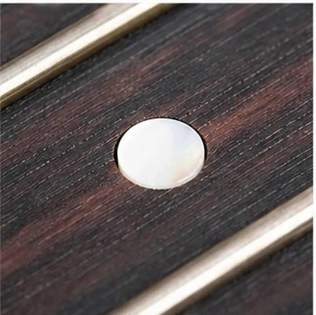 100Pcs Night Glow Seashell Fretboard Dots 6Mm Easy Apply Remove Guitar Fret Inlays for Ukulele Mandolin Banjo Decoration