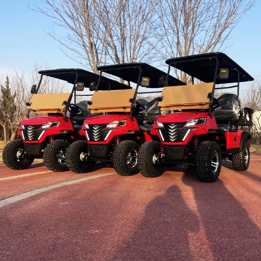 

China Low Price Popular Modern Golf Cart Model E Custom Brand 2 4 6 8 Person Electric Golf Cart Multi-Color Light Flashing