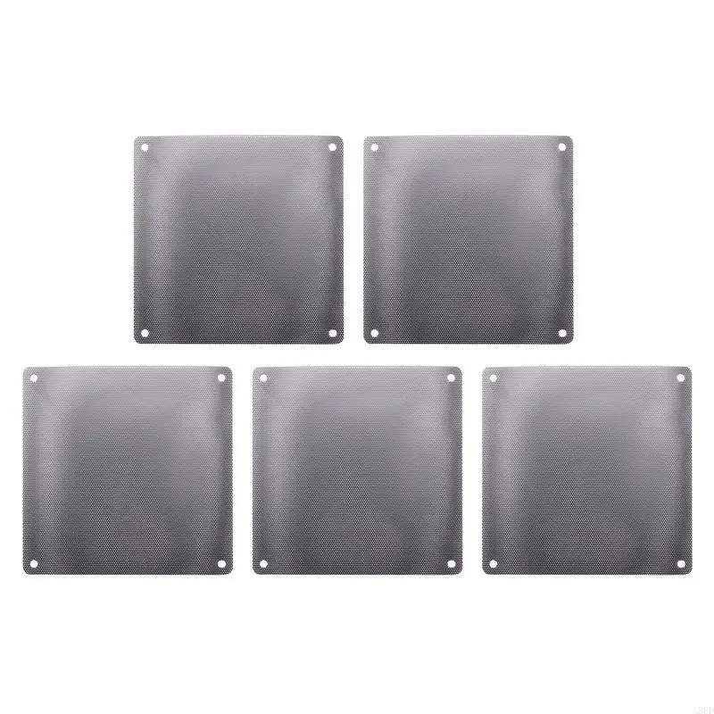 A9BD Dust Filter Computer Fan Filter Cooler PVC Black Dustproof for Case Cover Computer Mesh 12/14/9/8/7cm 5Packs