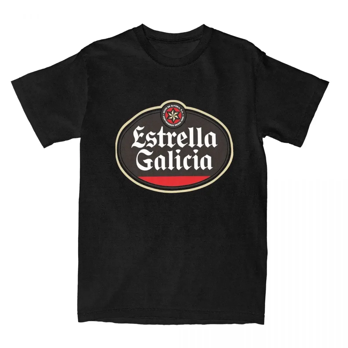 Couple T-Shirt Estrella Galicia Beer Spain T Shirts Hipster Spanish Lager Beer Summer Tee Shirt Y2K Fun Cotton Clothes Plus Size