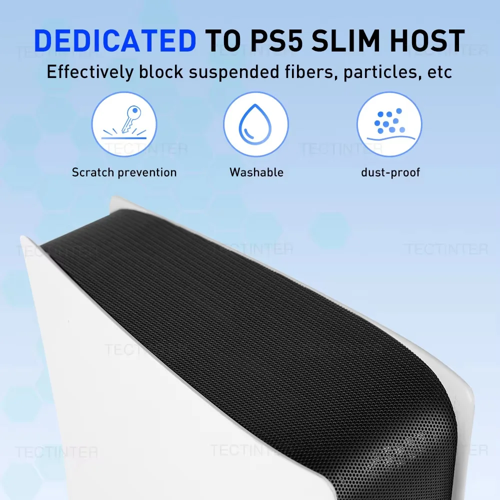 สําหรับ PS5 Slim Disc/คอนโซลดิจิตอลฝุ่นสุทธิด้านข้างฝุ่นกรองฝุ่นตาข่ายฝุ่นปลั๊กฝุ่นสําหรับ PlayStation 5 Slim อุปกรณ์เสริม