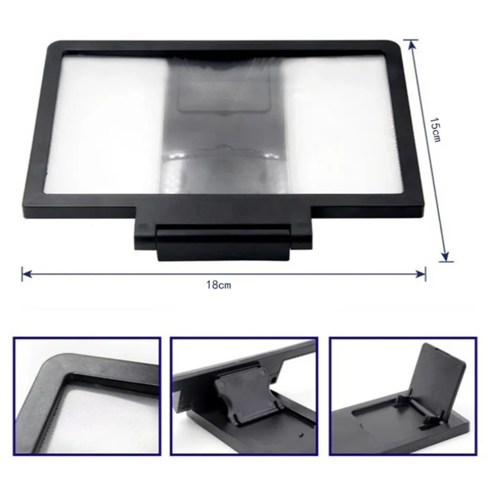 NEW 3D Screen Amplifier Mobile Phone HD Screen Video Glass Stand Magnifier For Phone Enlarged Screen Phone Stand Bracket image 6