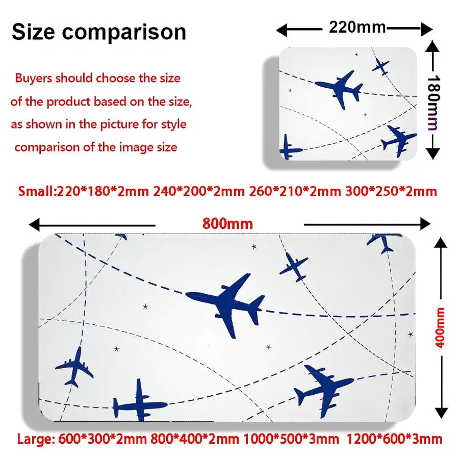 Flight Route Waterproof Mouse Pad Computer Laptop Pad office Pad Desk accessories Keyboard Mouse Pad Game Console Pad