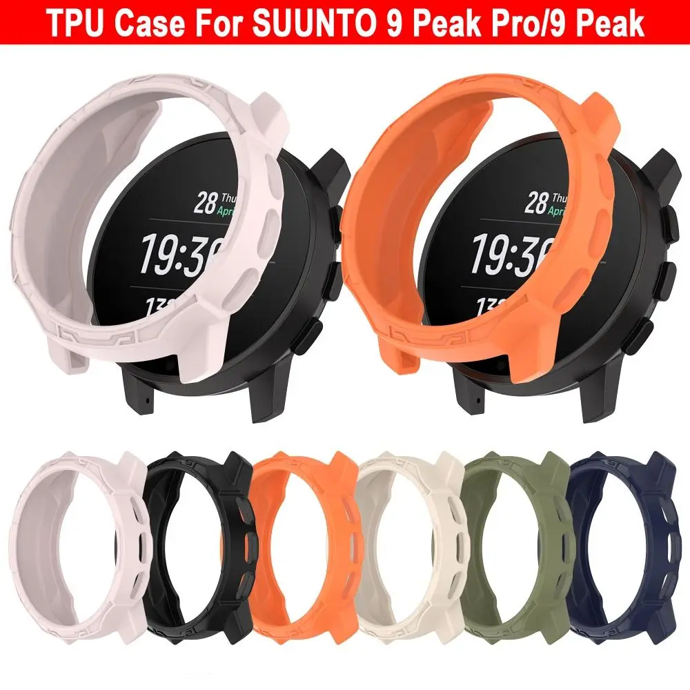 Soft TPU Bumper Edge Shell Capa Protetora, moldura Frame Protector, Smart Watch Acessórios, Capa para SUUNTO 9 Peak Pro