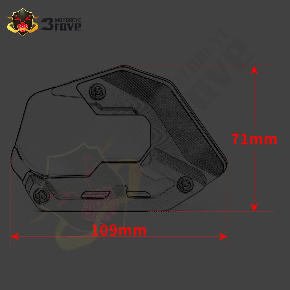 Support de Béquille Latérale pour Moto, Plaque d'Extension d'Agrandissement pour BMW R 1250 GS Adventure 2018 2022 R1250GSA R1250 GSA HP