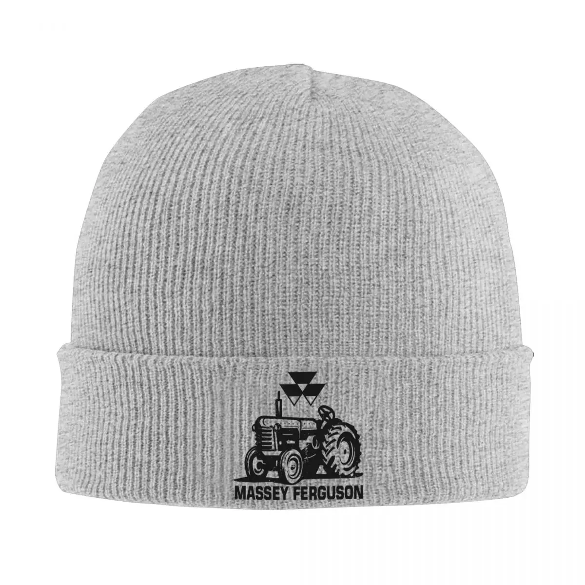 Tractor Agriculture Beanie Hats Masseyed Tractors Fergusoned Print Caps Couple Knitting Hat Winter Thermal Elastic Beanie Hat