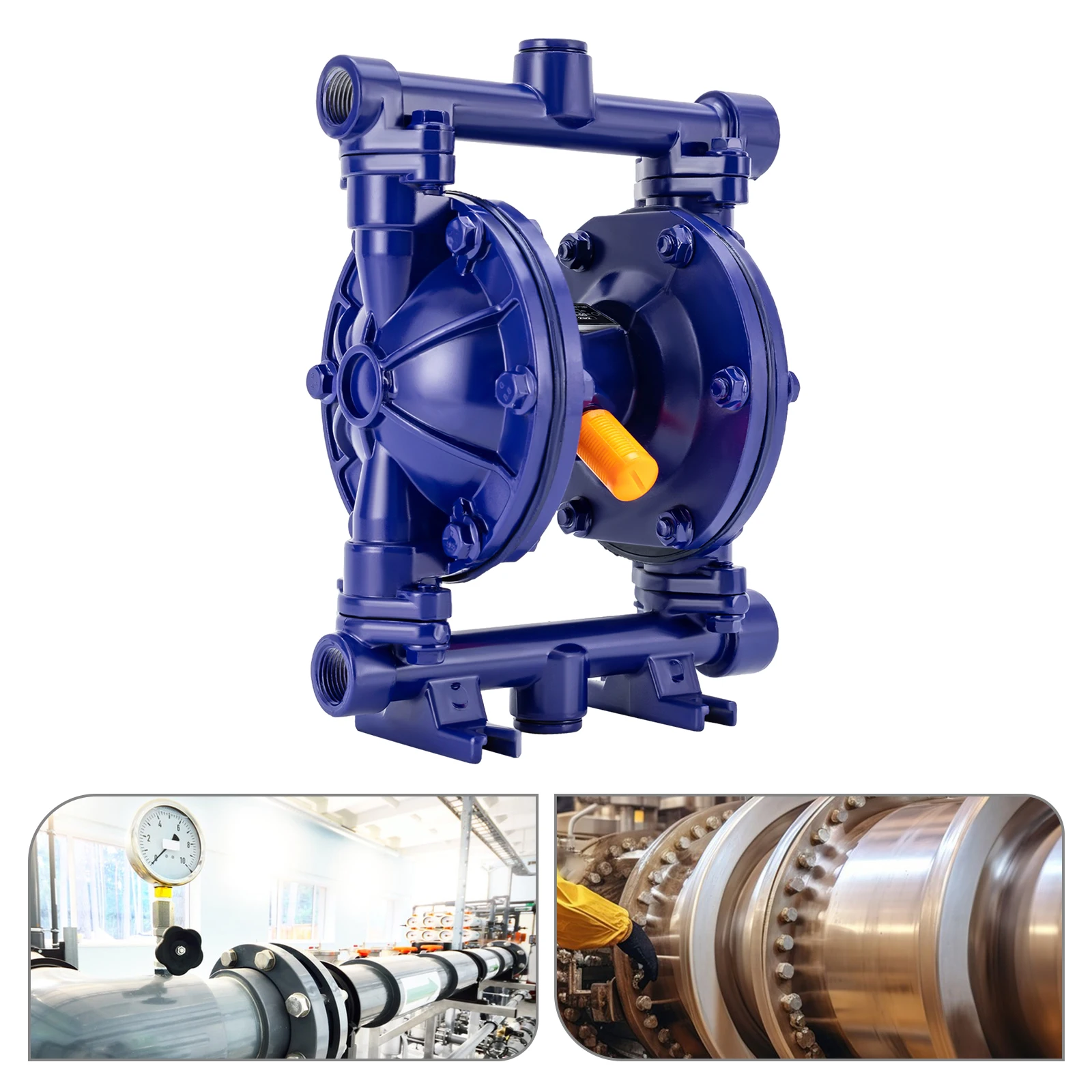 Diaphragm Pump Air-Operated Diaphragm Pump Pneumatic Double Diaphragm Pump Blue Cast Iron