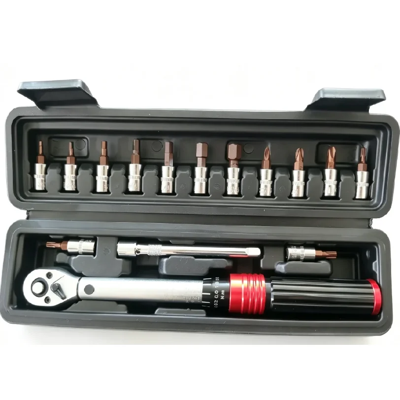 Bicycle Torque Wrench Set 15Pcs 1/4