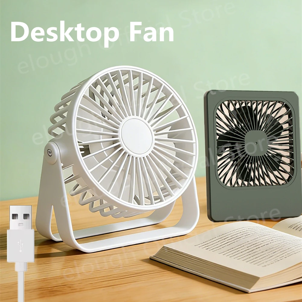 Tragbarer Mini-Tischventilator, USB-Aufladbar, Leiser Persönlicher Ventilator für Zuhause, Büro, Studentenwohnheim und Camping