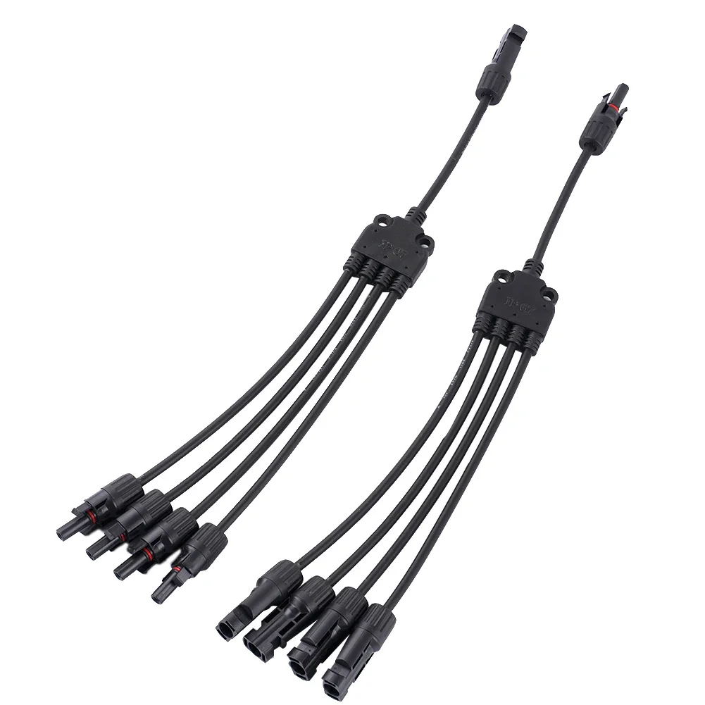 Transient Protection and Blocking Diode Compatible Solar Panel Y Branch PV Male Connector Female Adapter Cable Connector