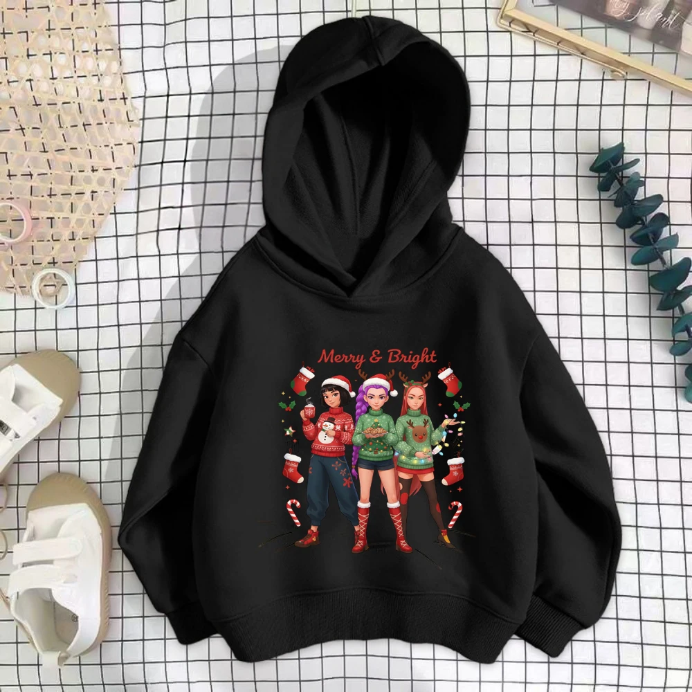 طفل Huntrix هدية عيد الميلاد هوديي Guerreras K-Pop ربيع الخريف ملابس خارجية #5