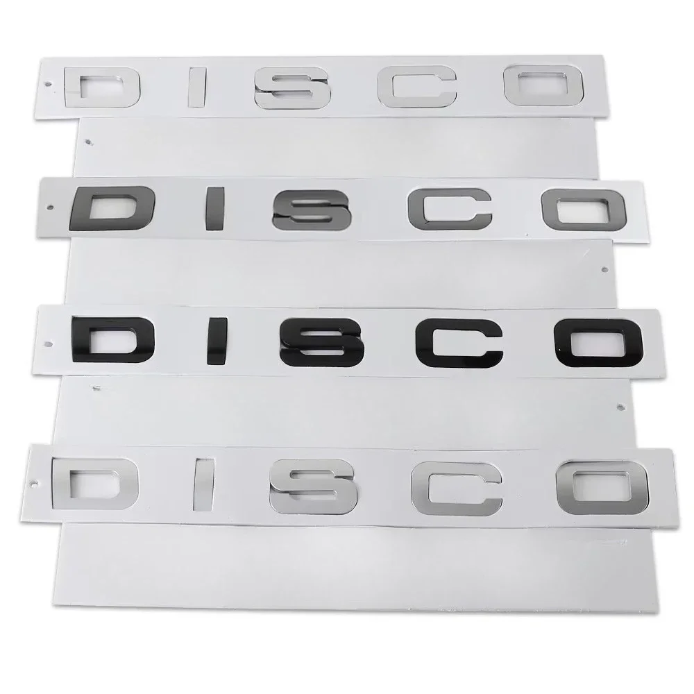 3D Logo Black DISCOVERY Letter Emblem Car Front Hood Rear Badge Stickers For Landrover DISCOVERY L322 Evoque Velar Accessories