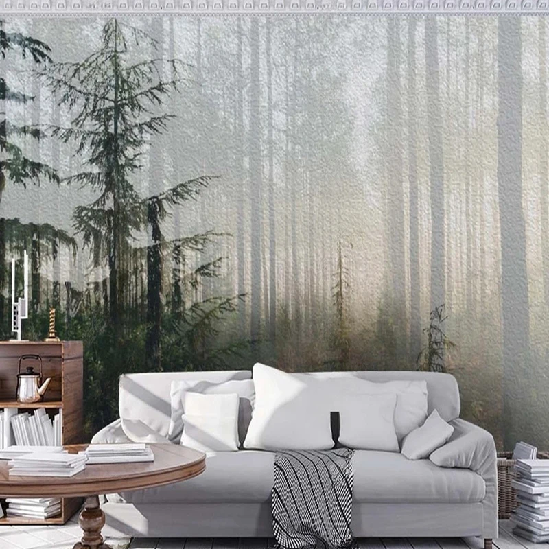 Benutzerdefinierte 3D-Tapete mit tropischem Naturwald-Baummotiv, Fotowandbild für Wohnzimmer, Sofa, Papel de Parede, Heimdekoration