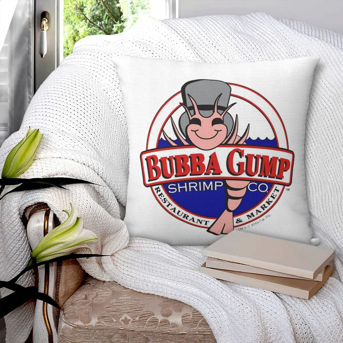 Bubba Gump Forest Shrimp Seafood Square Pillowcase Pillow Cover Cushion Zip Decorative Comfort Throw Pillow for Home Bedroom