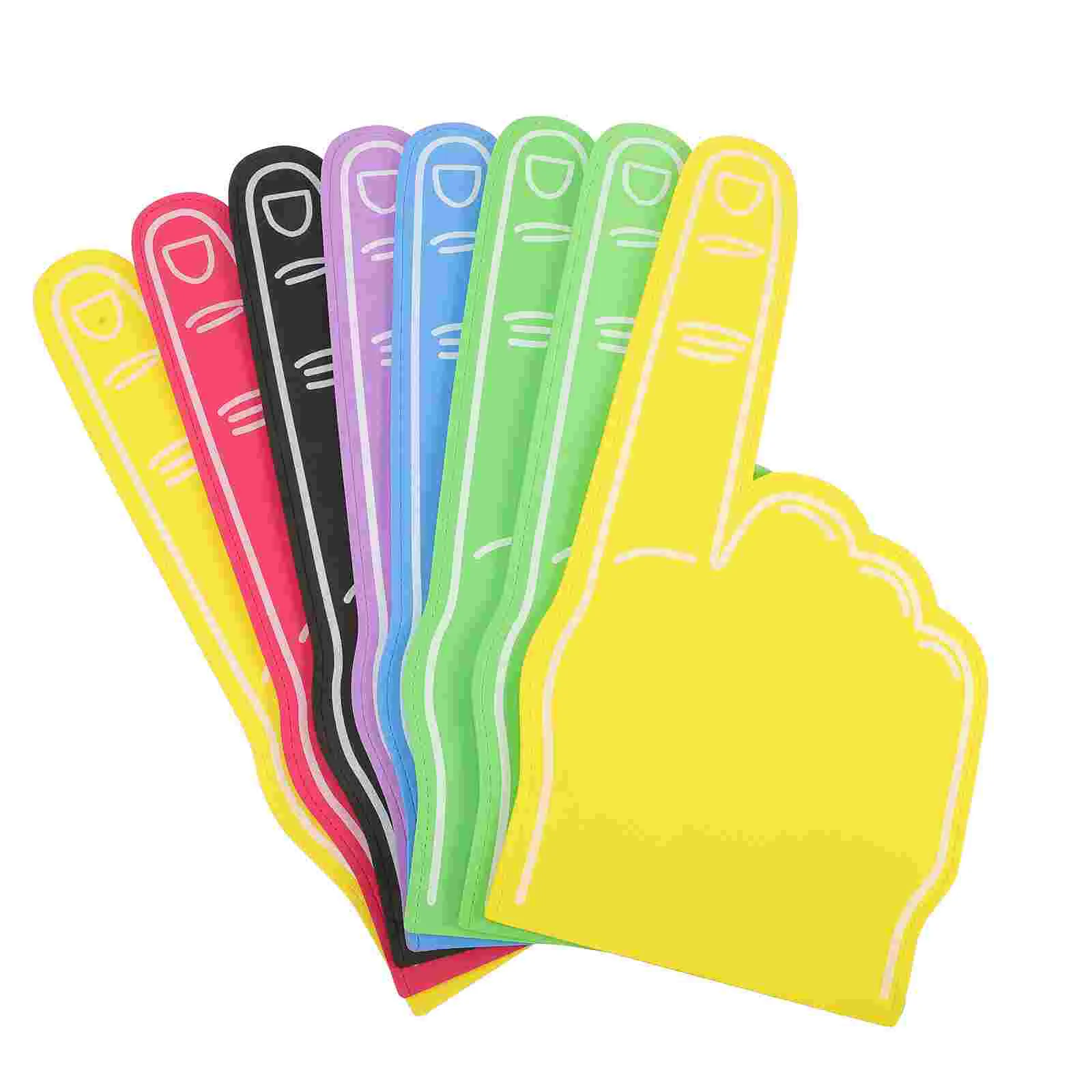 8 Pcs Eva Palm School Spirit Items Gloves Foam Fingers Sports Fan Cheer Pom Poms Cheerleading Props