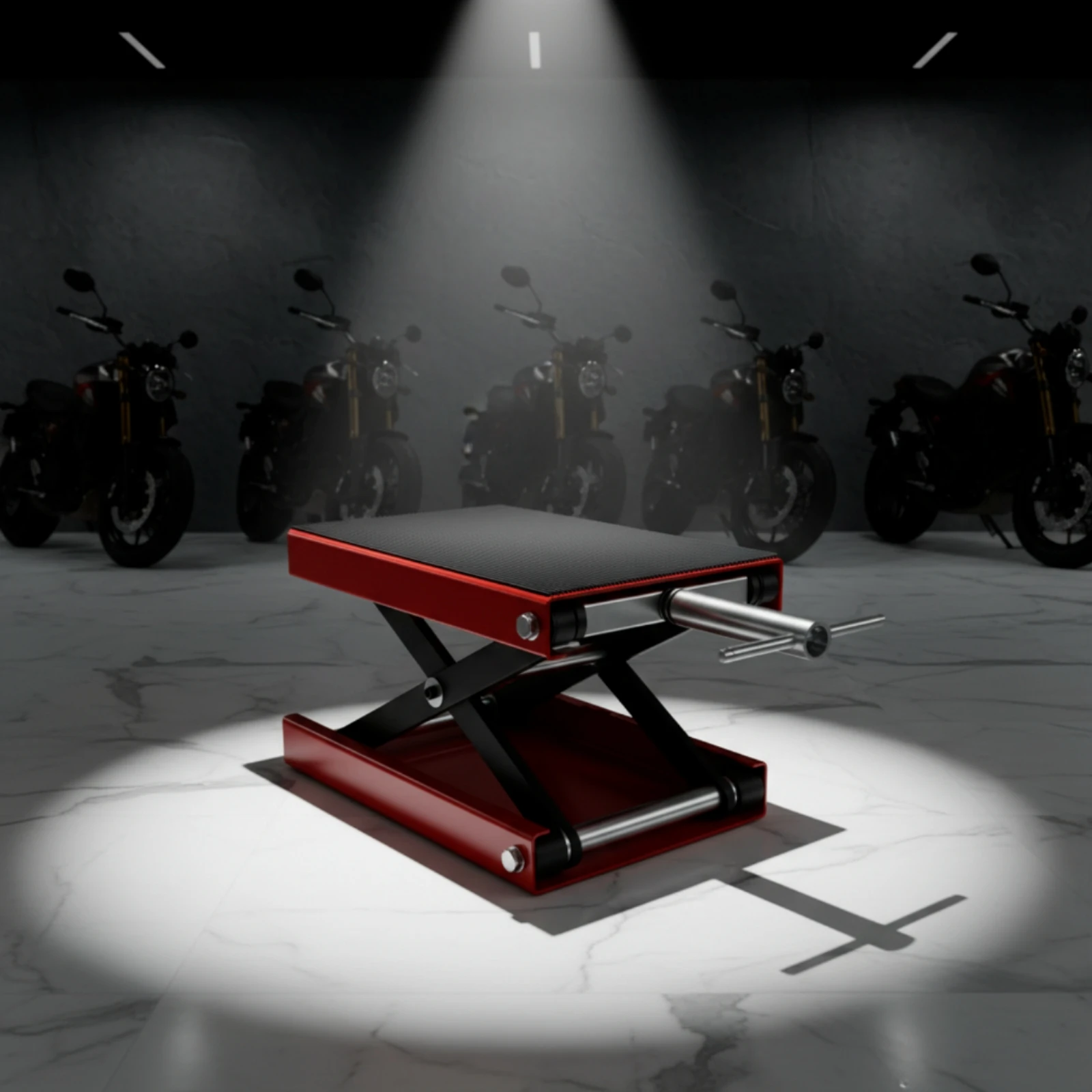 Motorcycle Scissor Lift Jack Compact Motorcycle Lift Jack Portable Stable for Mechanics, Garage, Workshop