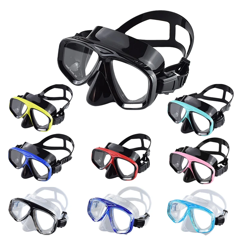 

Adult Large - Frame Silicone Diving Mask - HD Anti - Fog Snorkel Gear with Wide Vision & Soft Seal,Comfortable Fit, Leak - Proof