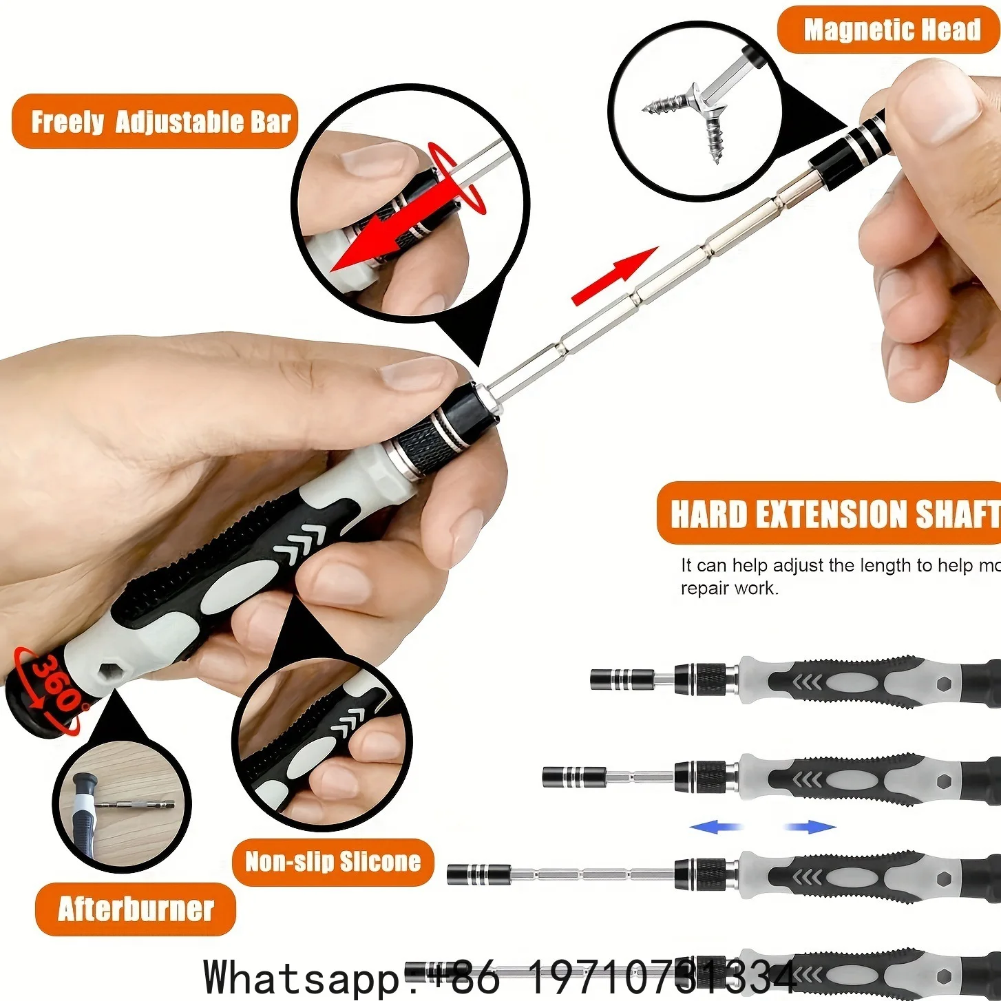 Magnetic Precision Screwdriver Set 115 in 1 Electronics Repair Tools Professional Nut Driver for Laptop Phone PC Maintenance - view 3