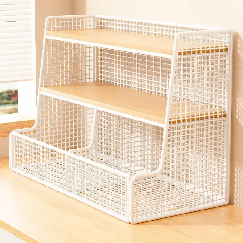 

Desktop Organizer Ra Cupboard Tabletop Storage elf Multi-layer Sna Arrangement Box Simple Sle Home Storage Tool