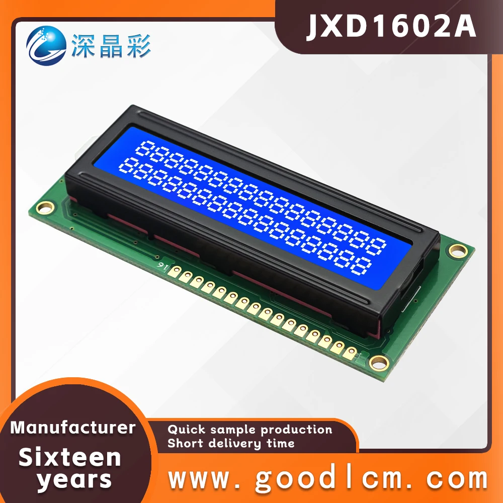 Russian language LCD screen JXD1602A STN Blue Negative 16X2 character screen high standard industrial LCM display module