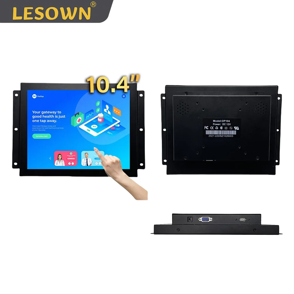 

LESOWN 10,4-дюймовый встроенный дисплей Raspberry Pi 1024x768 ЖК-дисплей 4:3 сенсорный монитор крепление на панели для ПК ноутбука CCTV медицинское оборудование