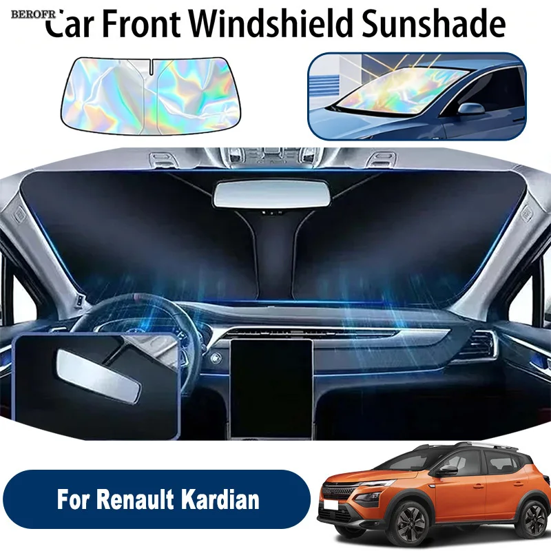 Windshield Sun Shade For Renault Kardian Foldable UV Reflective Front Window Sun Protection Cover Accessories