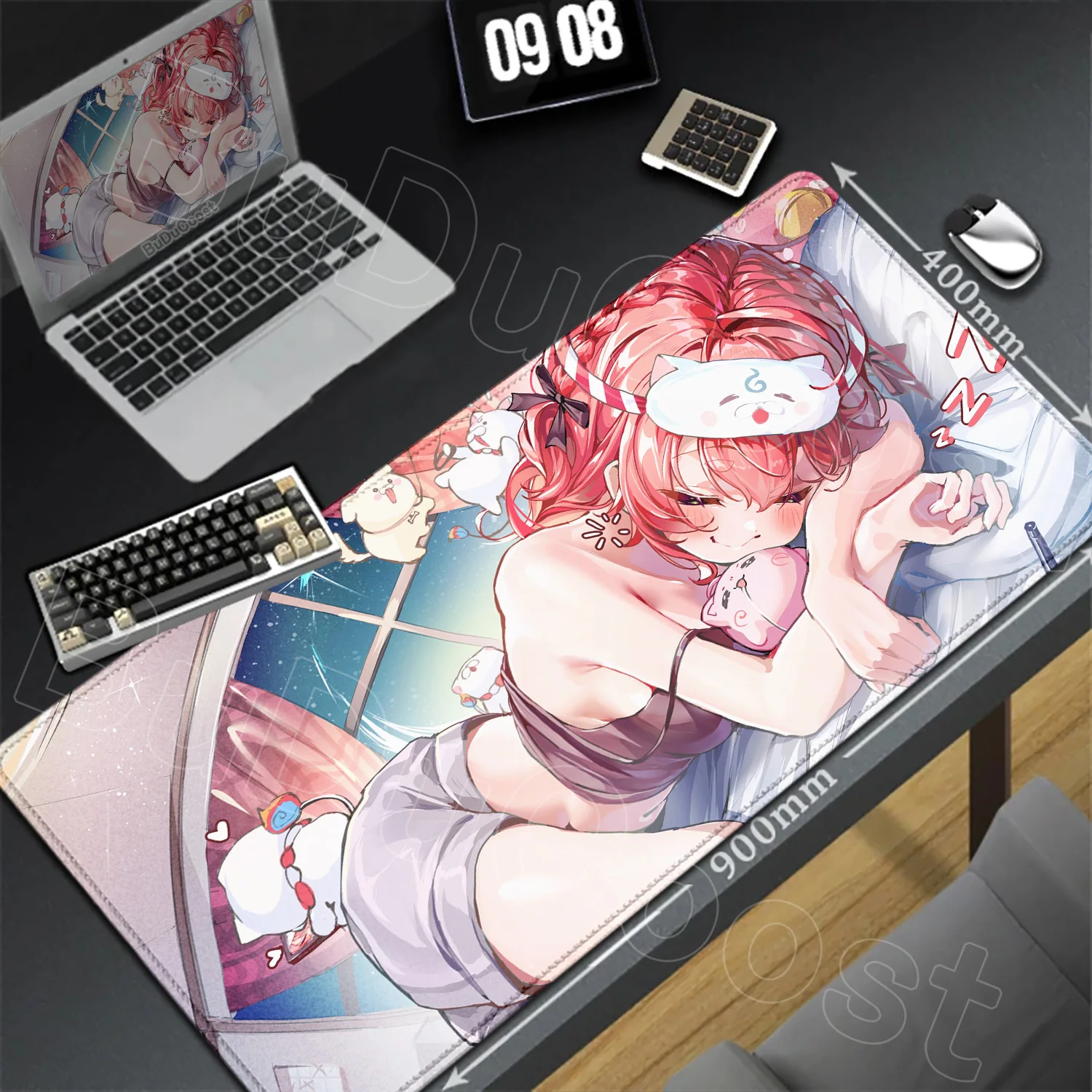 

Hololive HD Sakura Miko Mousepad Large Gaming Keyboard Desk PC accessories Non-slip soft edge design desk organizers and trays