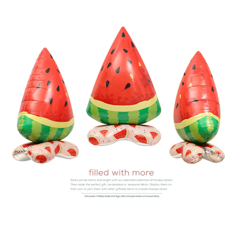 Watermelon Balloons Cartoon Red Green Fruit Helium Balloons Baby Shower Summer Watermelon Theme Birthday Party Decor Supplies