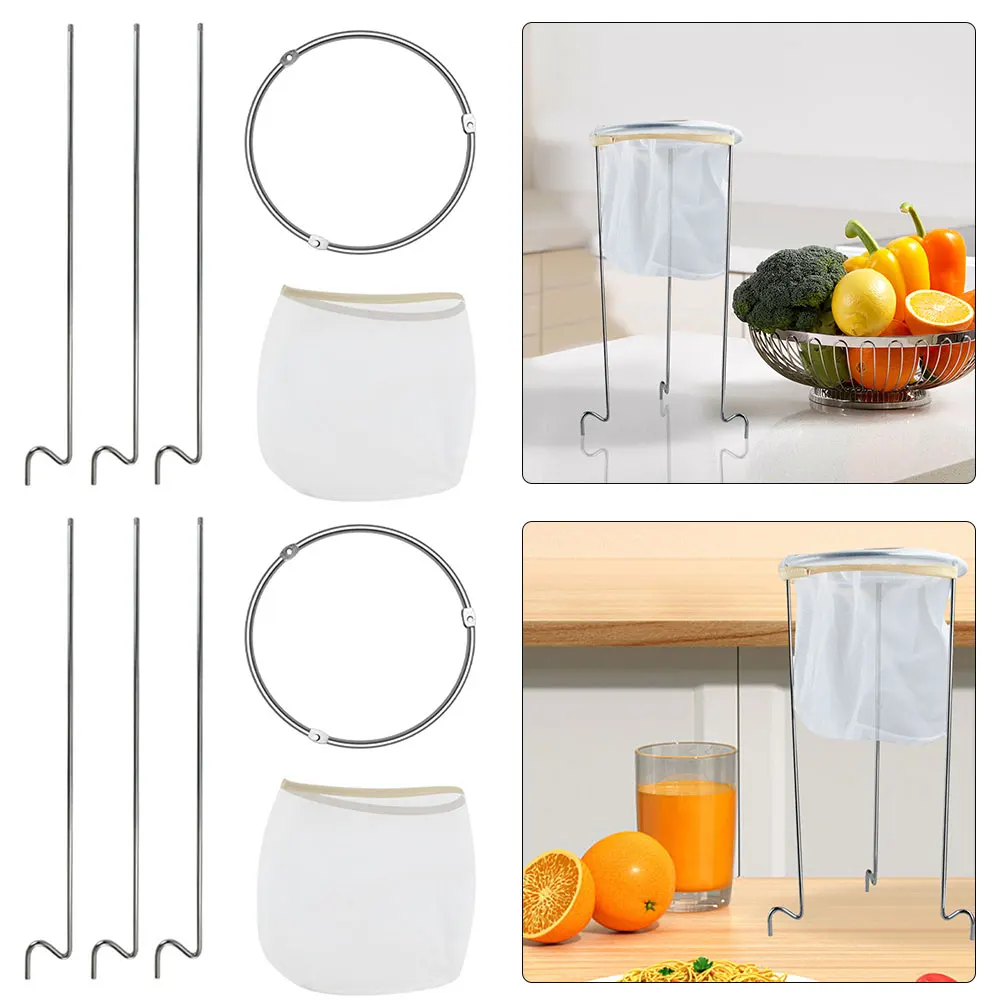 Soporte para colador de gelatina, colador de mermelada reutilizable, Kit de soporte de tamiz, Metal versátil para gelatinas, conservas, sopas de frutas, 2 uds.