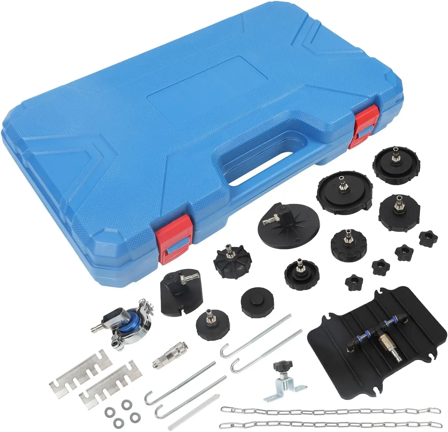 

12-Piece Brake Bleeder Kit with Quick Connector and Master Cylinder Adapter for Most Vehicles
