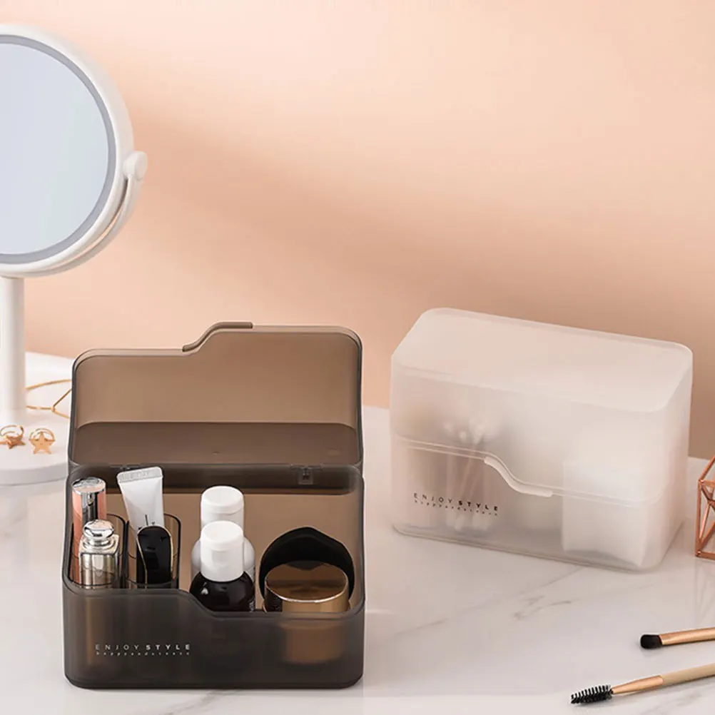 

Storage Box Clear Makeup Organizer Plastic Small Cosmetics for Countertop