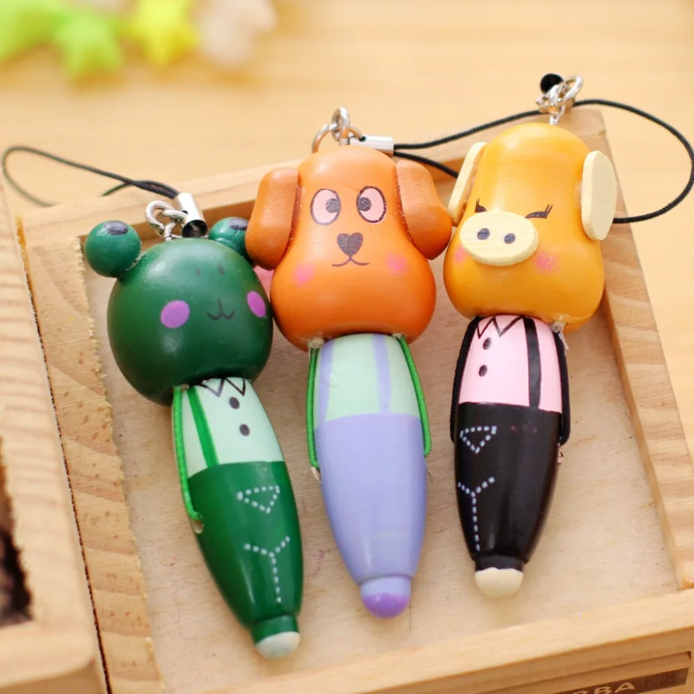 

12 Pcs Cartoon Wooden Animal Ballpoint Pens Kids Writing Creative Stationery Gift Back To School