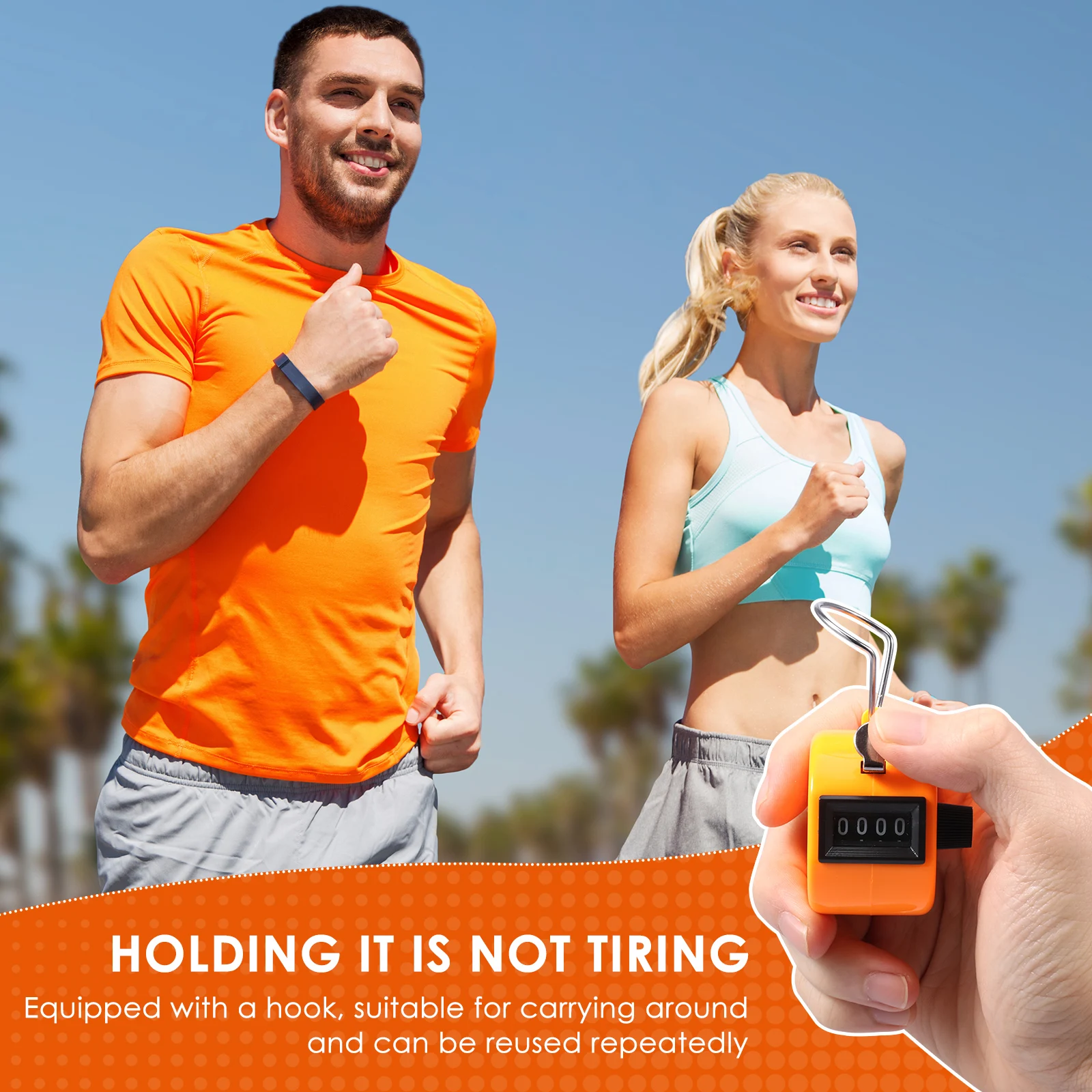 8 قطعة عدادات أرقام محمولة 4 أرقام عدادات عرض إصبع اليد العد المحمولة الميكانيكية تالي وعداد الملعب للرياضة #5