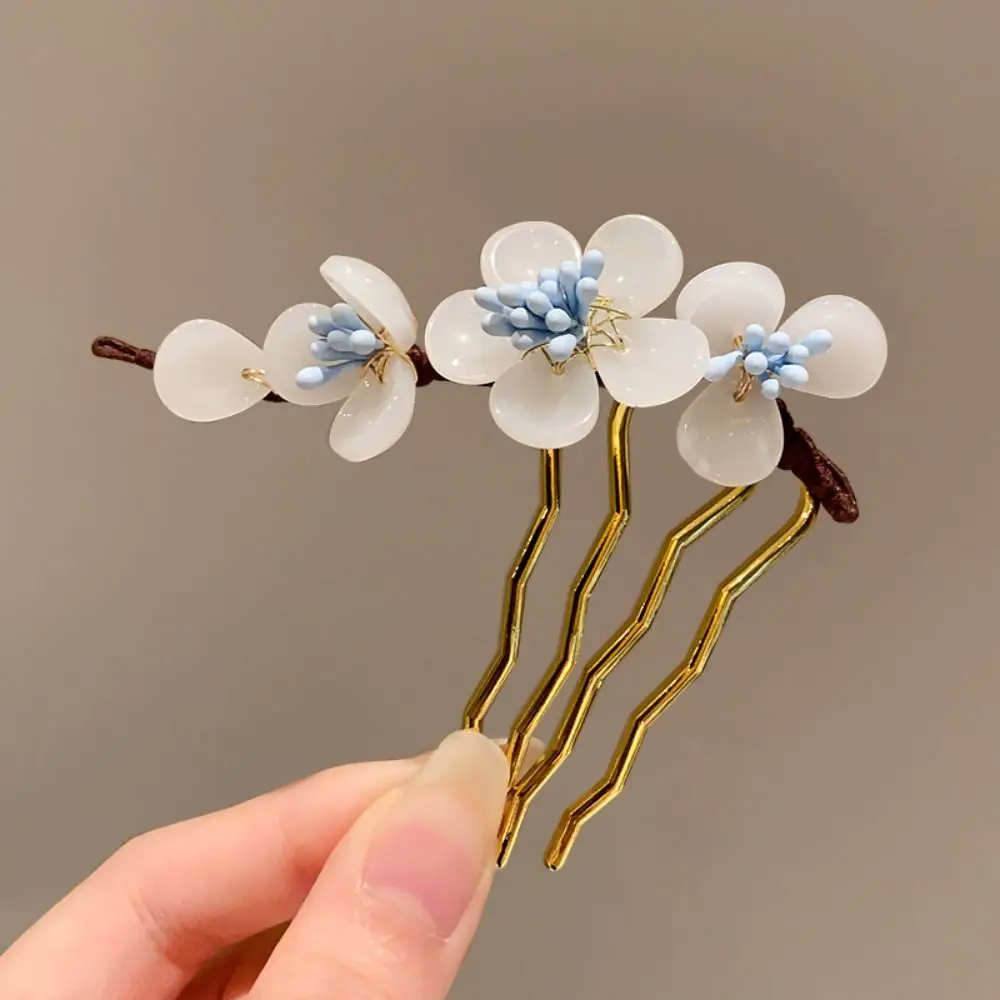 

Antique Hair Comb Chinese Style Hair Stick Flower Pearl Hanfu Hairpin Hanfu Headwear Tassel For Girl