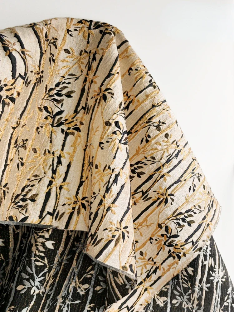 

Jacquard Fabric Chinese Style Metal Wire Vest Dress Jacket Designer Cloth Diy Apparel Sewing Fabrics By The Yard Material