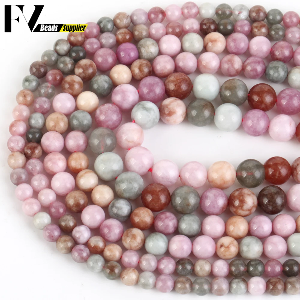 Wholesale 6/8/10mm Natural Colorful Jades Stone Beads Charms Round Loose Beads For Jewelry Making Findings DIY Bracelet Necklace