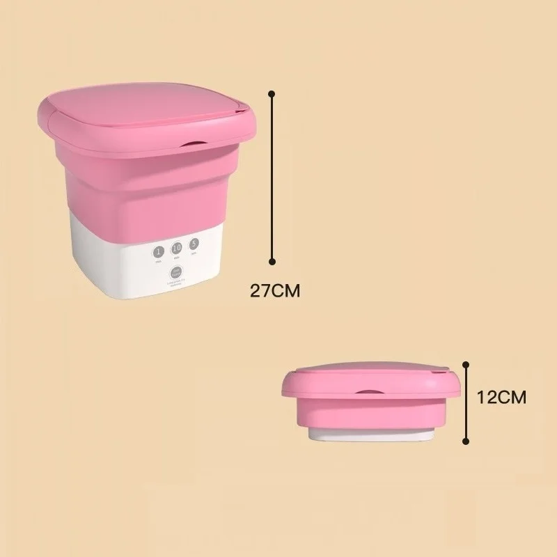 Portable Washing Machine Underwear With Drain Bucket Socks Clothes Washer Camping Folding Mini Washing Machine Home Appliance