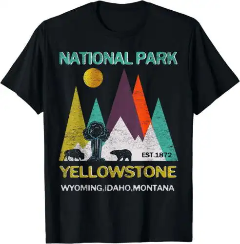 Yellowstone Wyoming US National Park Tee Family Vacation T-Shirt