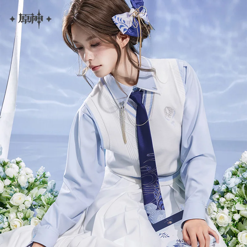 

Official Kamisato Ayato knitted vest coat Original Mihoyo Genshin Impact Ayato Cosplay Costume Anime Clothes ACGN Halloween Gift