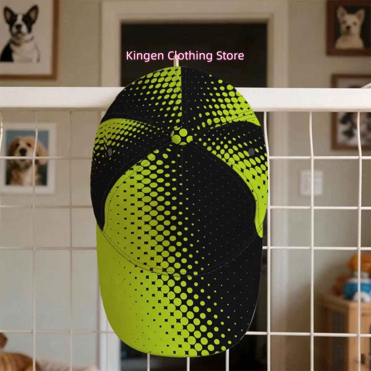 1pc of a Neon Dotted Gradient Baseball Cap That Is Both Breathable And Lightweight, Perfect for Camping, Workouts, And As a Fath