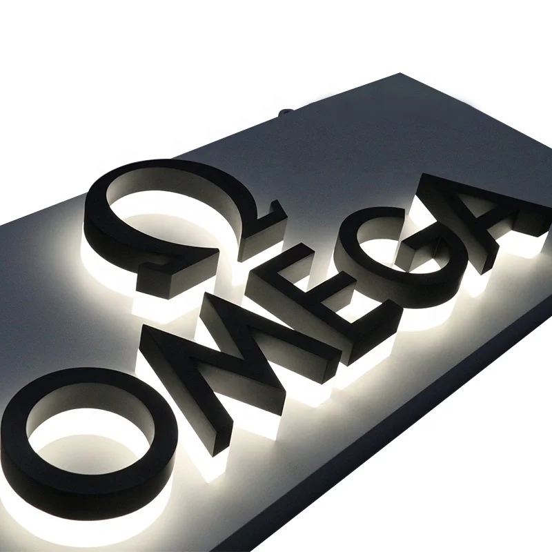 Outdoor 3D Customized Stainless Steel Backlit Led Sign Letters