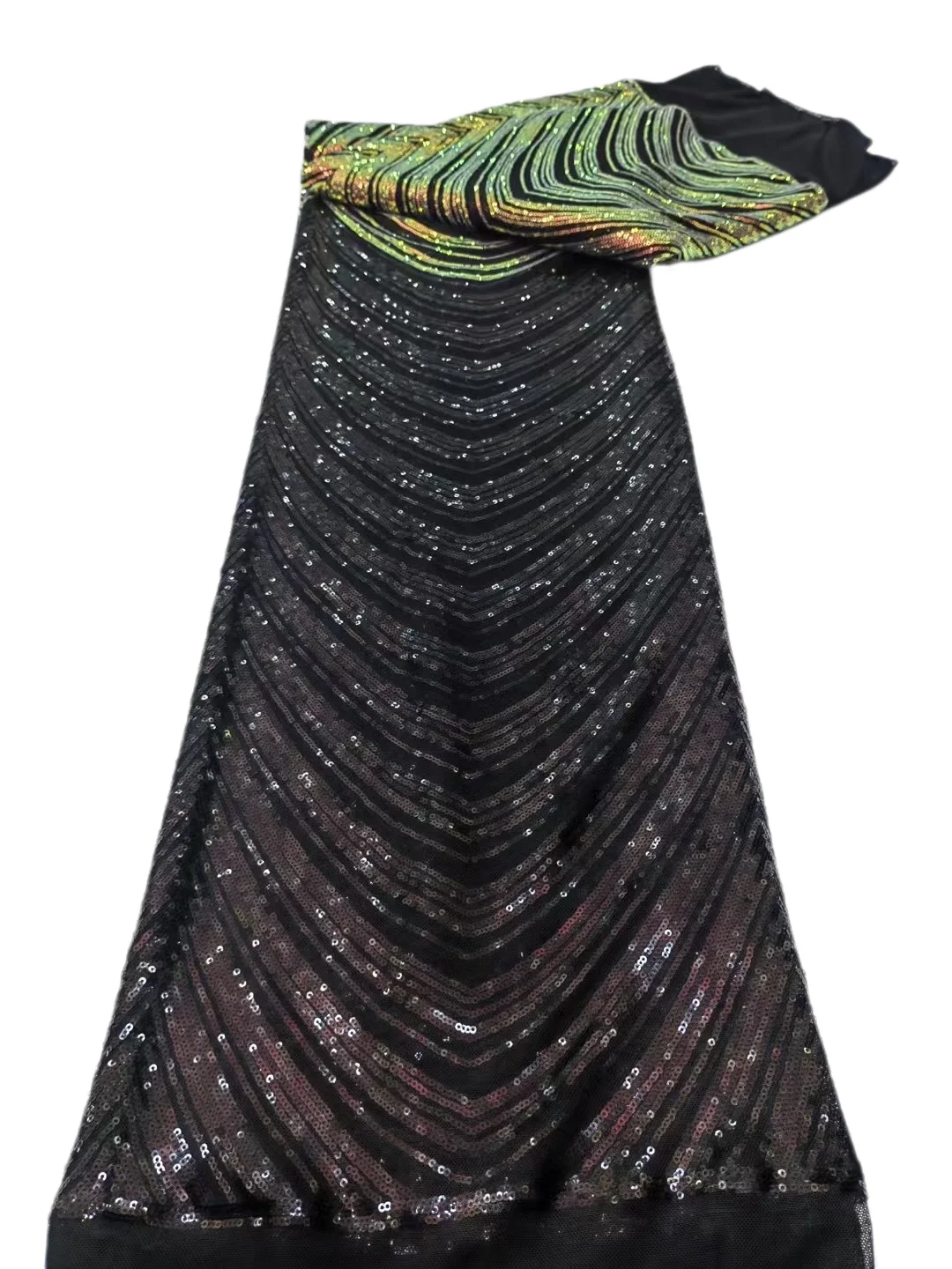 Pure Color African French Net Lace Fabric 2024 High Quality Lace Embroidered Nigerian Sequins Tulle Lace 5 Yards For Sewing AFL