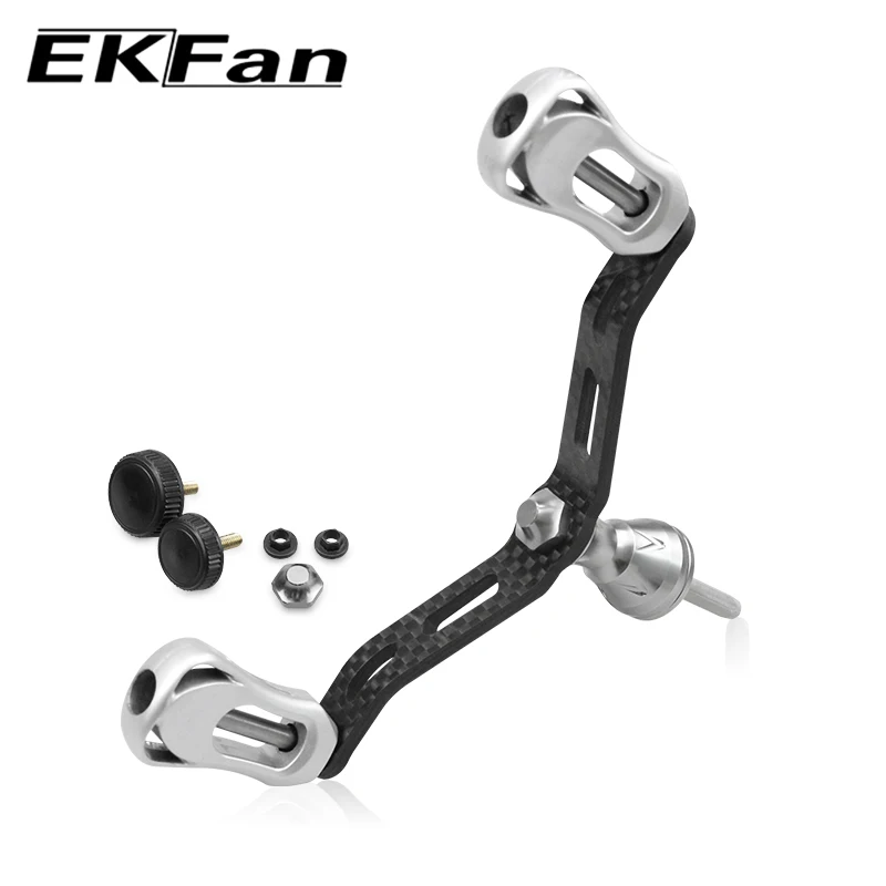 EKFan Newly Six Sides Carbon Handle Knobs 115MM 40G For Dawa Spinning Reel DIY Parts