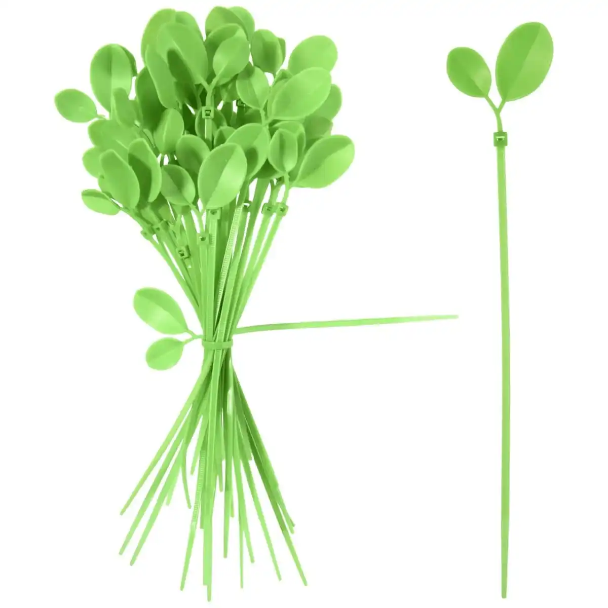 20Pcs Leaf Shaped Reusable Zip Ties, Heavy Duty Self-Locking Plant Cable Ties for Garden, Home & Office Wire Organization