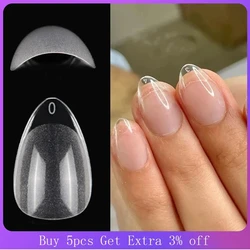 Amêndoa Curta Cobertura Completa Esculpida, Suave Dicas De Unhas De Gel, Pressione No Sistema De Extensão De Unhas, Suprimentos Artificiais De Unhas Falsas, XXS, 120Pcs