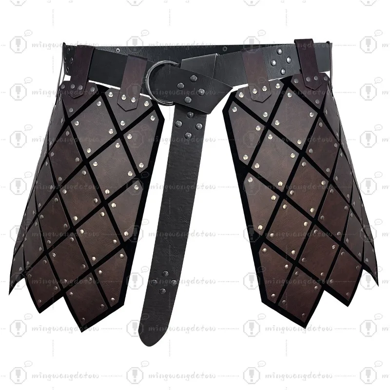 Medieval Faux Leather Skirt Armor Style BC, Norse Viking Vintage Cosplay Props